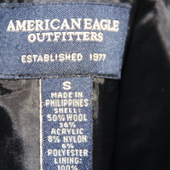 American Eagle Women's Blazer Pea Coat Gray Wool Blend Size Small - Picture 5 of 5